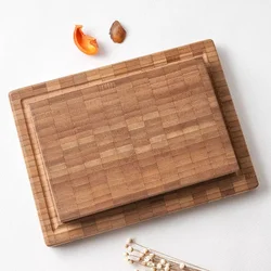 BAMBKIN kitchen kitchenware  square custom large  thick organic bamboo chopping board