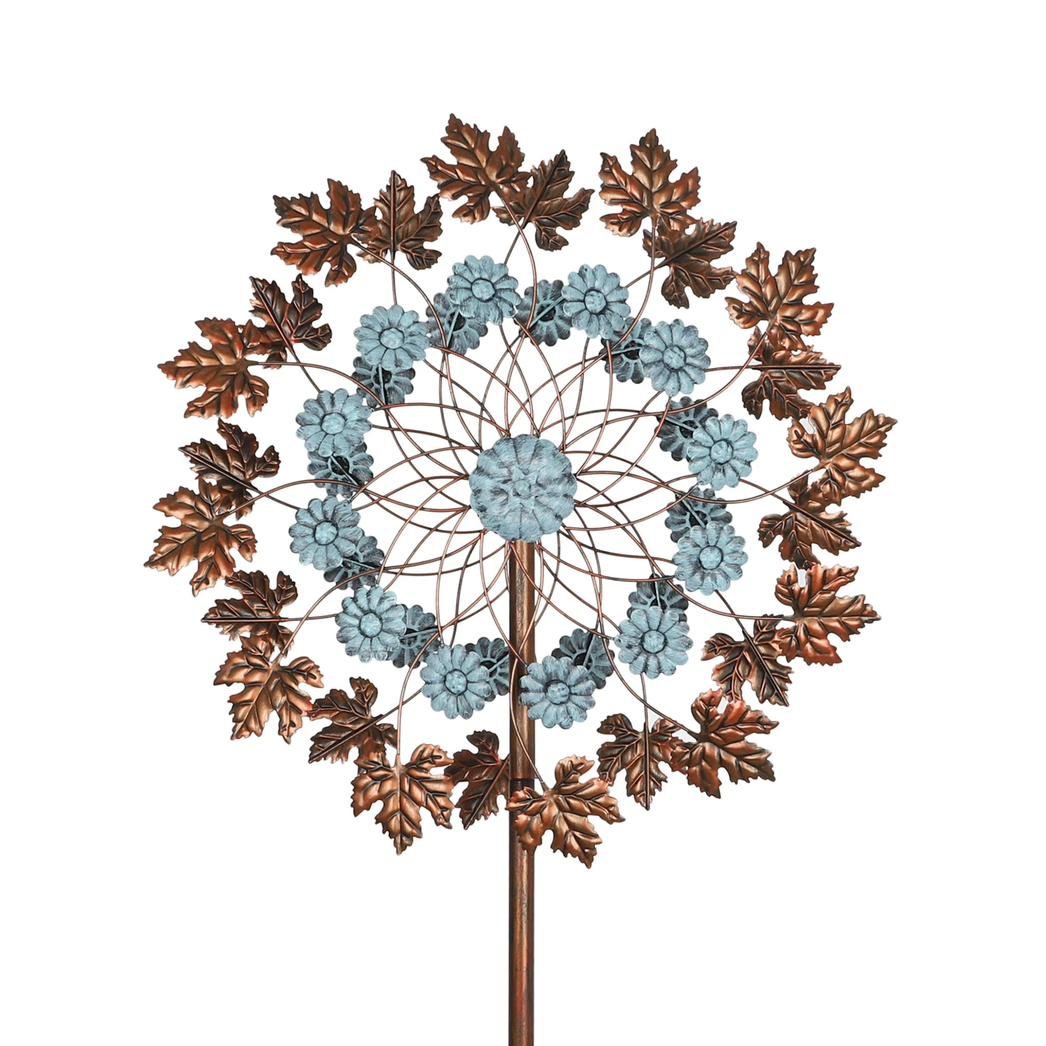 Realistic Little Daisy Wind Spinner Yard Art Metal Garden Sets Kinetic Windmill