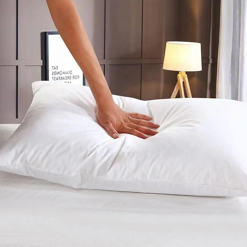 Super comfortable and soft feather pillow core: made of anti-bacterial and anti-mite cotton fabric