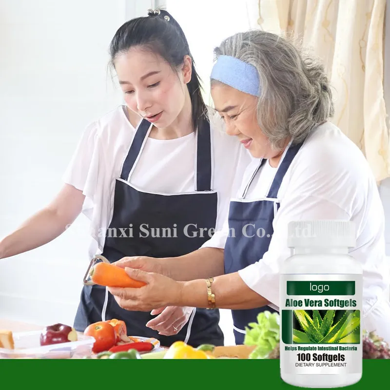 OEM/ODM/OBM Natural Slim Dietary Supplement Aloe Vera Softgel Capsules Promote Intestinal Motility And Relieve Constipation