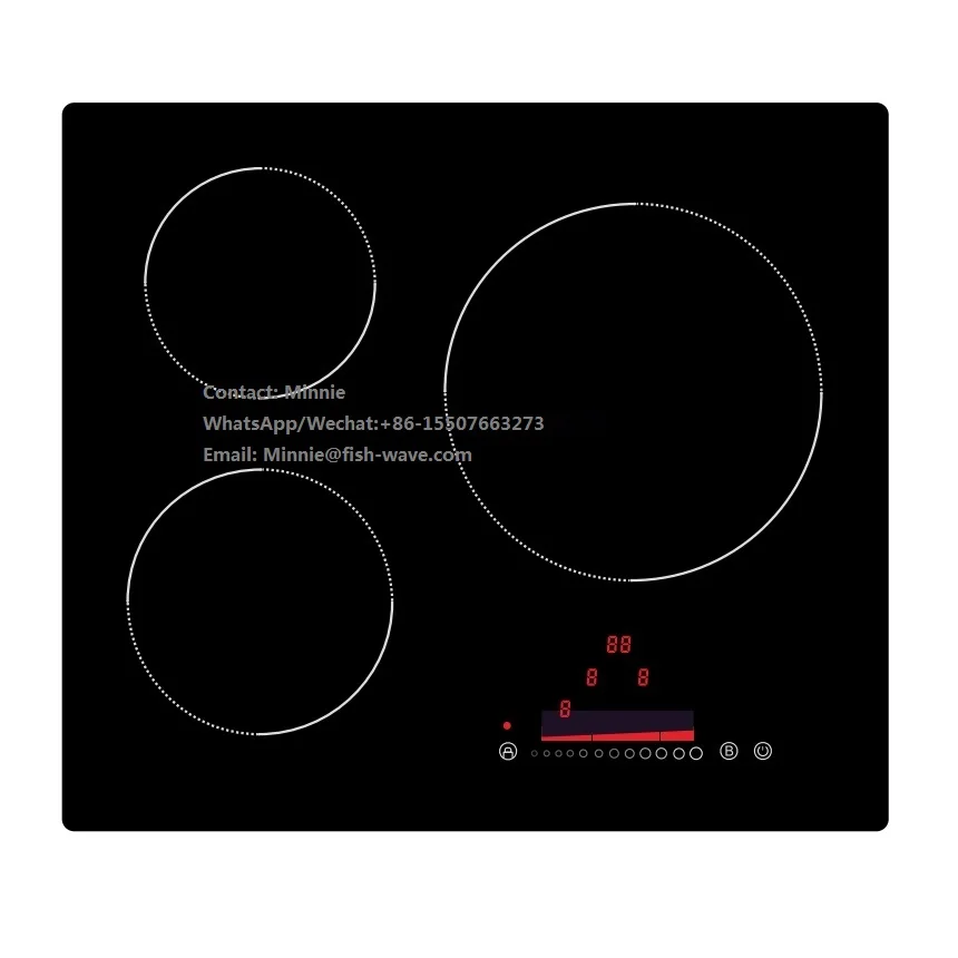 Three Burners Built-in Smart Ceramic Induction Cooker Hob