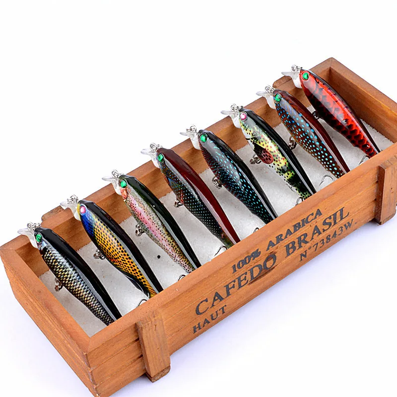 Manufacturers Wholesale Large Swing Fish Lures Fishing Sinling Minnow Lure Hard Bait With Double Section And Treble Hook
