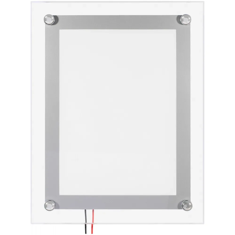 A4 A3 A2 A1 A0 Size Crystal Wall Mounted Backlit Acrylic Led Poster Ultra Thin Light Box