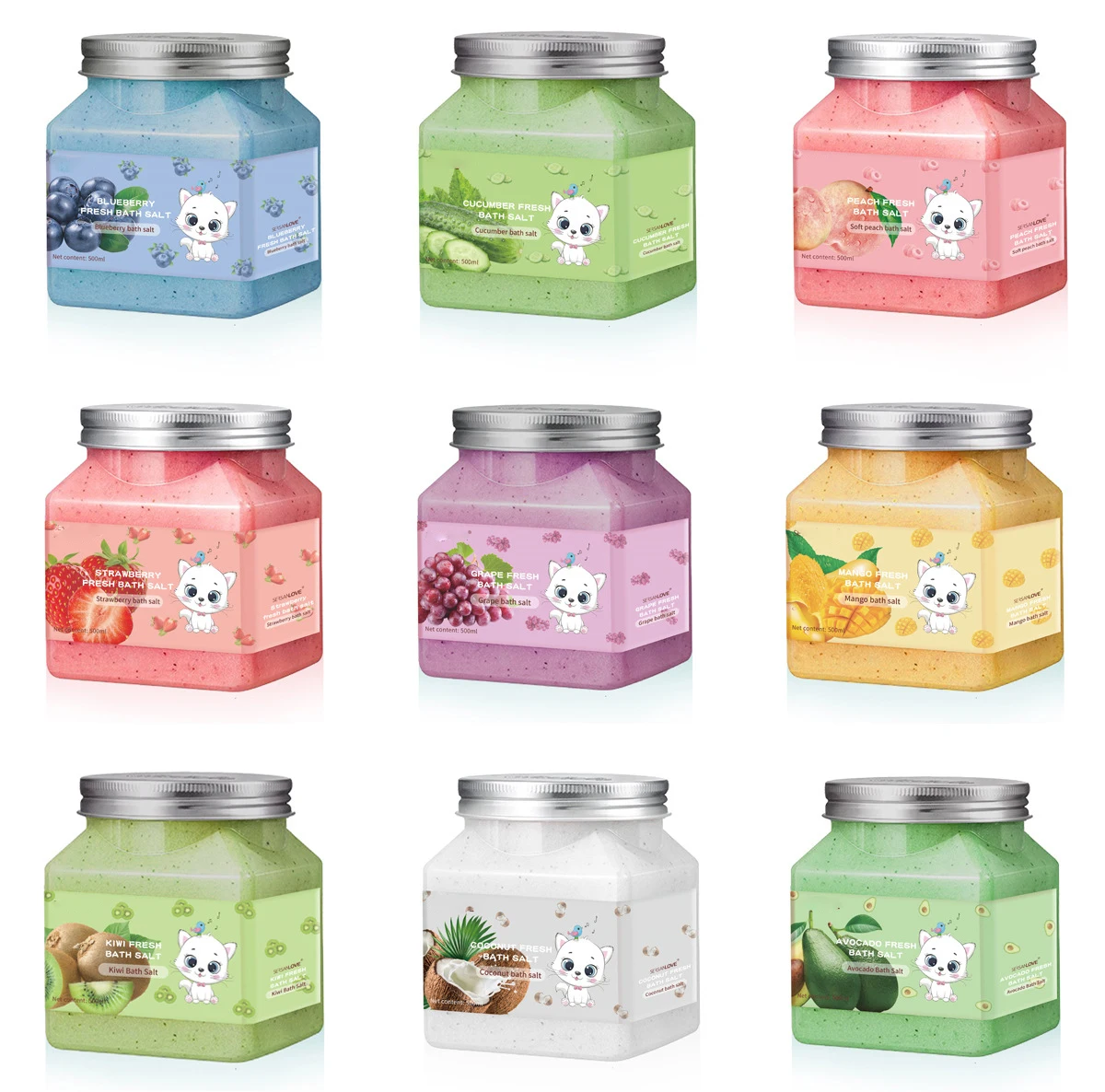 Wholesale Private Labels  Body Scrubs Customized Chinese Organic Sea Salt Brightening Foaming Body Sugar Scrub And Lotion