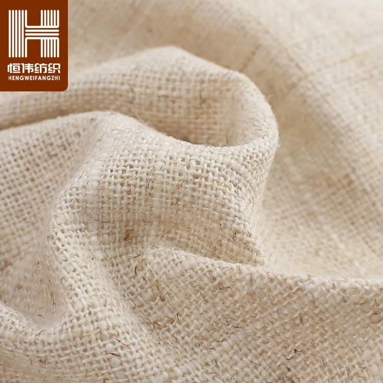 
Customized Plain Dyed Stocklot Pure Cotton Linen Fabric For Bag 