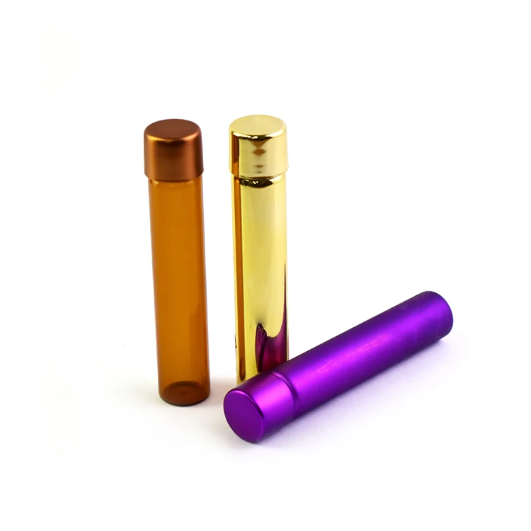 22*115mm glass tube custom any sizes metallic version child resistant lids for ur rolls packaging