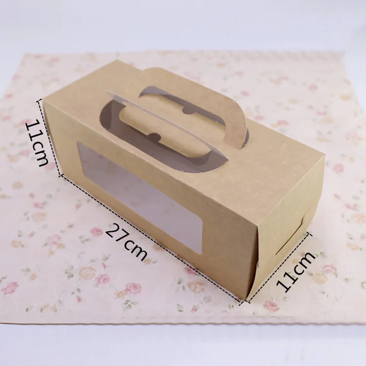 Kraft paper box bakery packaging  box with tray