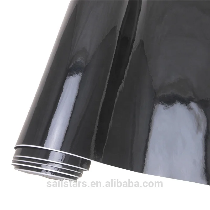 Piano Black High Ultra Gloss Roof Wrap Vinyl 3 layers 1.52*20m