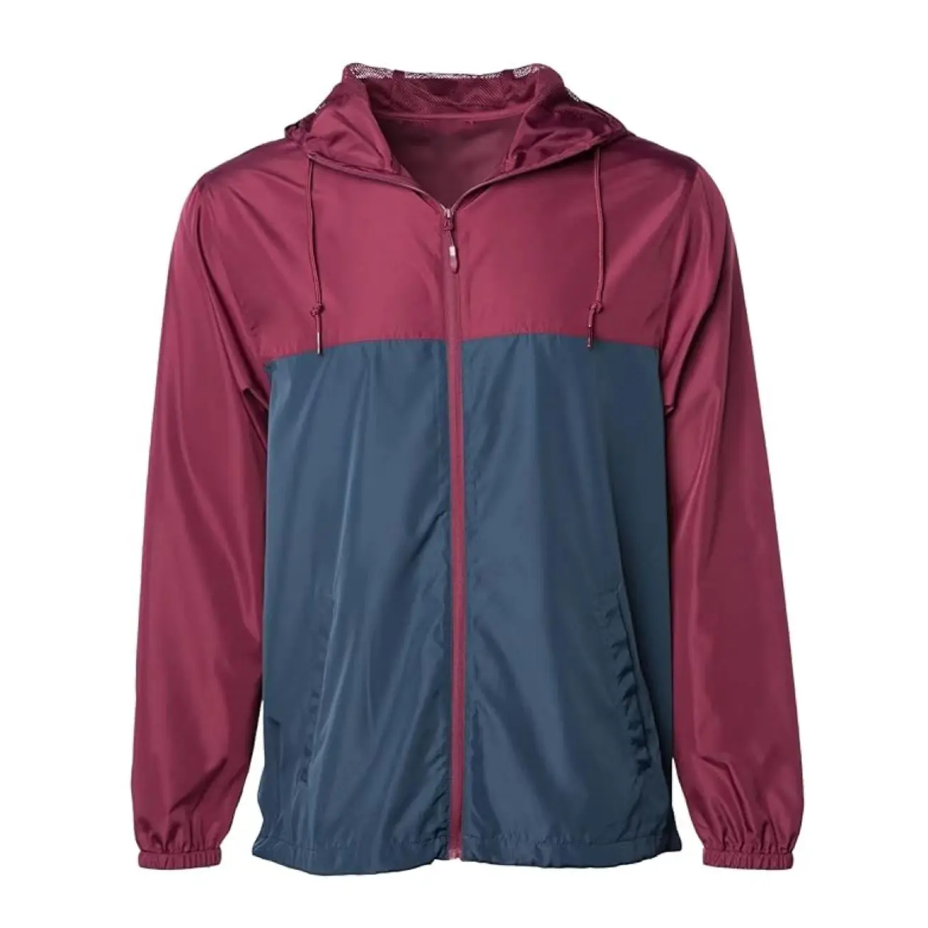 OEM Custom Blank Thin Nylon Vintage Retro Anorak Pullover Hoodie Waterproof Windbreaker Jacket For Men