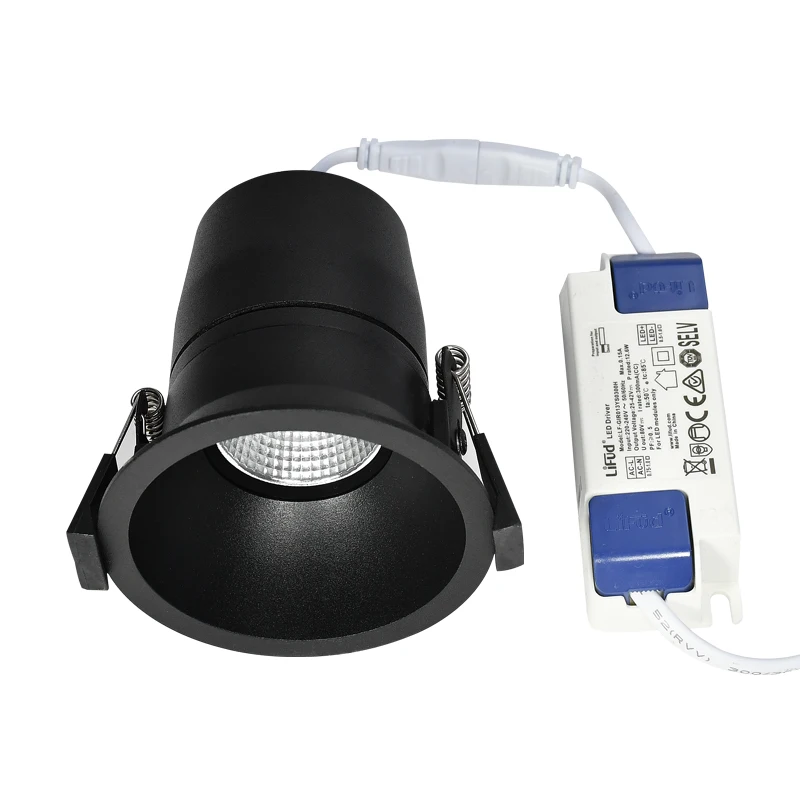 High Quality Living Room Home Flicker Free CRI80/90 LED Ceiling Lights Square Recess CCT COB LED DownLight