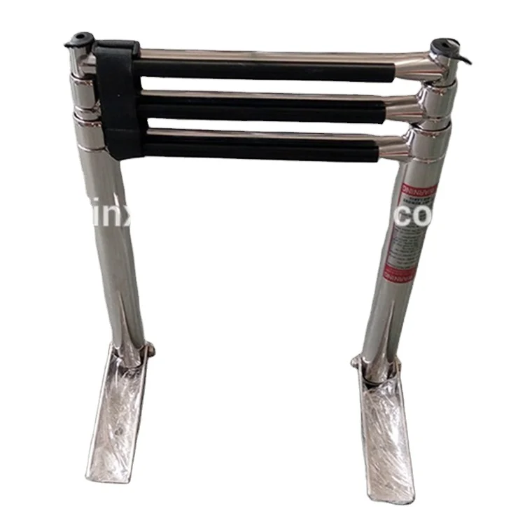 stainless steel 316 marine Telescopic Ladder for boat/yacht 3-section ladder
