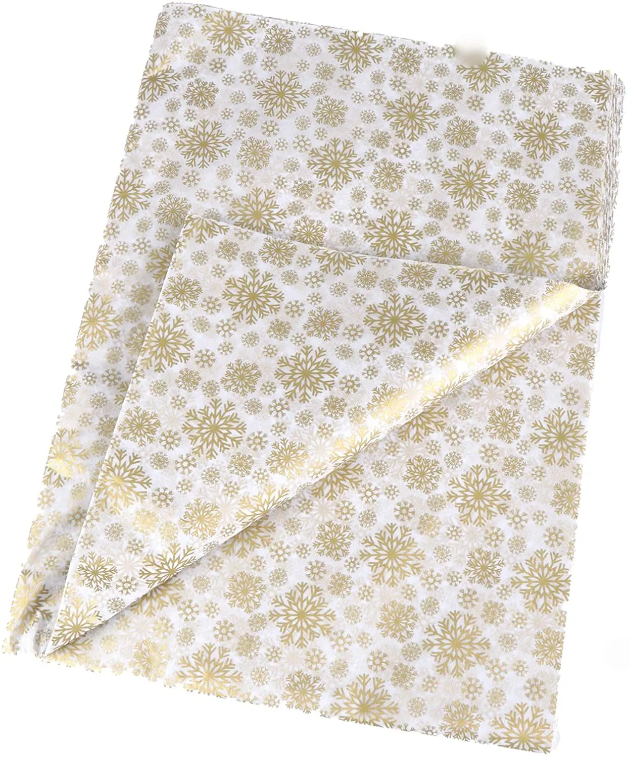 Premium Gift Wrapping Tissue Paper Sheets Hot-stamp Tissue Paper Christmas Design Metallic Gold Tissue Paper Sheets
