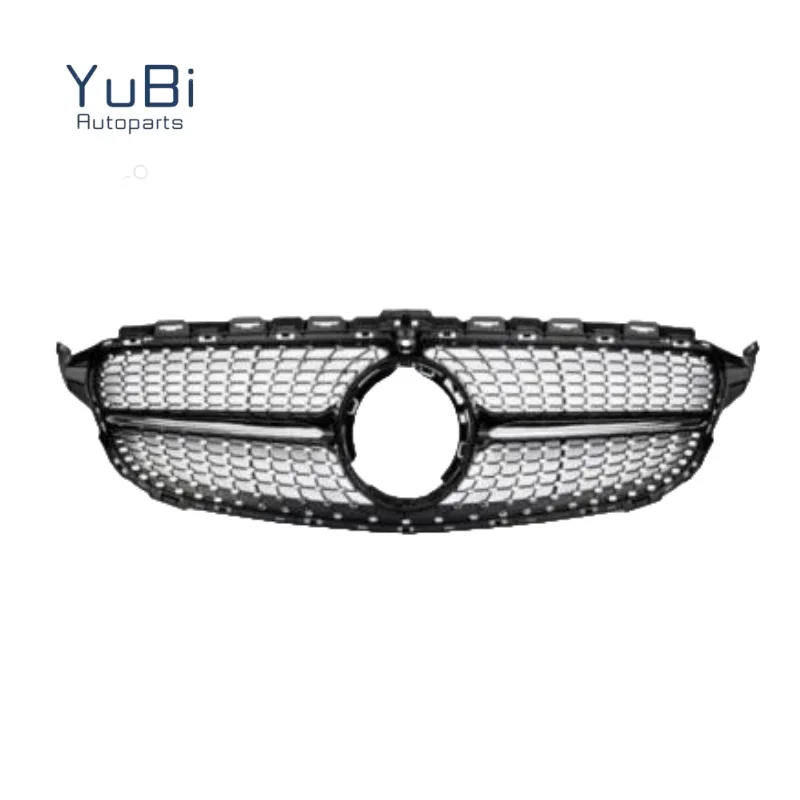 Grille  - DIAMOND   BLACK  WITH    CAMERA   for  Benz   W205  C - class   2019-IN   year