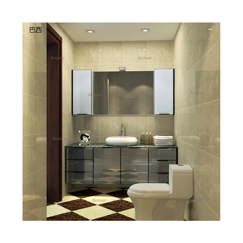Boloni New Design Vertical Bathroom Furniture Multifunctional Bathroom Wash Basin Cabinet in Bathroom Vanties