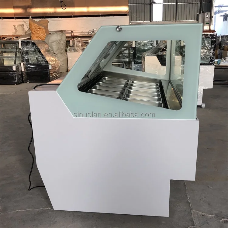 Dessert retail shop gelato popsicle ice cream display freezers