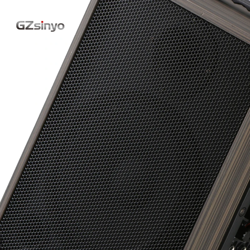 GZsinyo 8inch 40W power wooden blue tooth speaker with wireless microphone