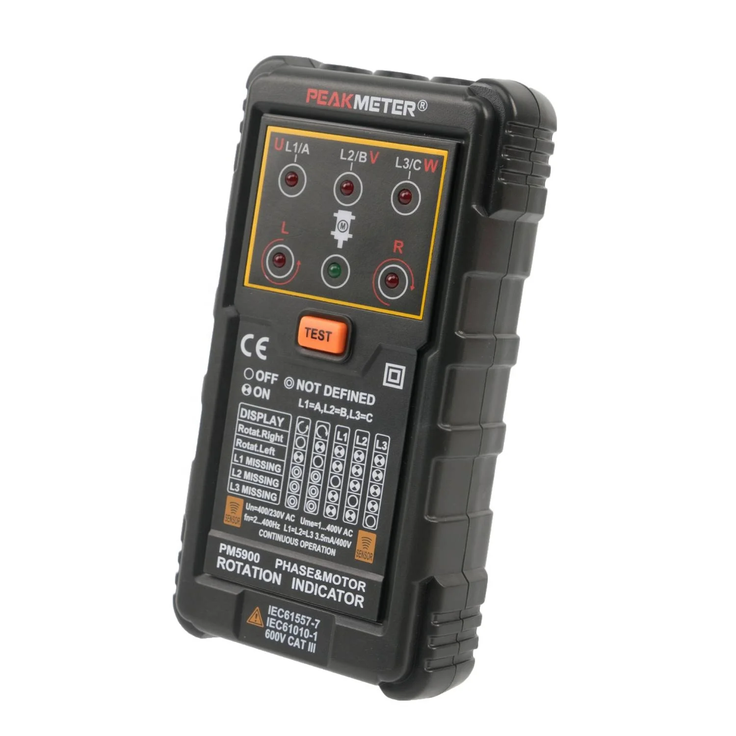 portable 3 Phase sequence and motor rotation indicator PM5900 with low price