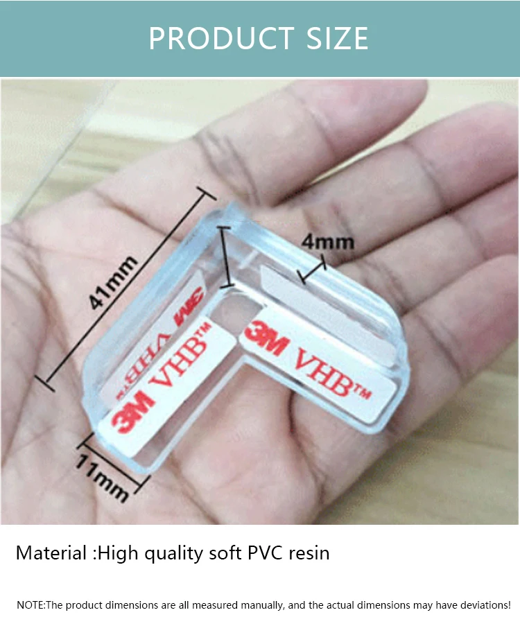 Wholesale Top Quality Fast Adhesive Baby Table Corners Protector Durable L Shape Pvc Safe Edge Guard Corner Protector