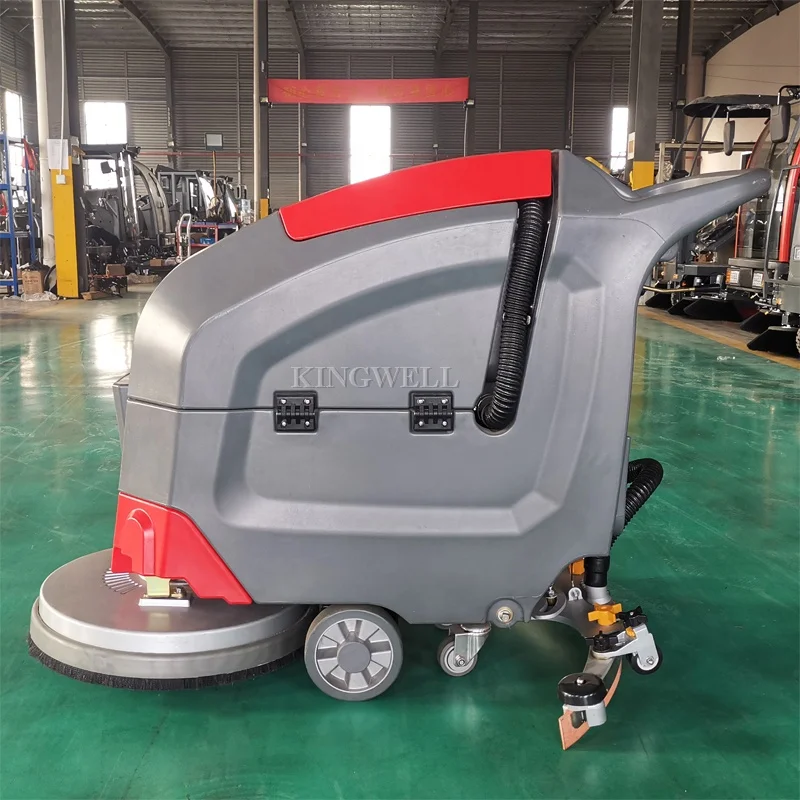 Automatic Multi functional Walk Behind Push Type Floor Scrubber Dryer  For Supermarket Warehouse