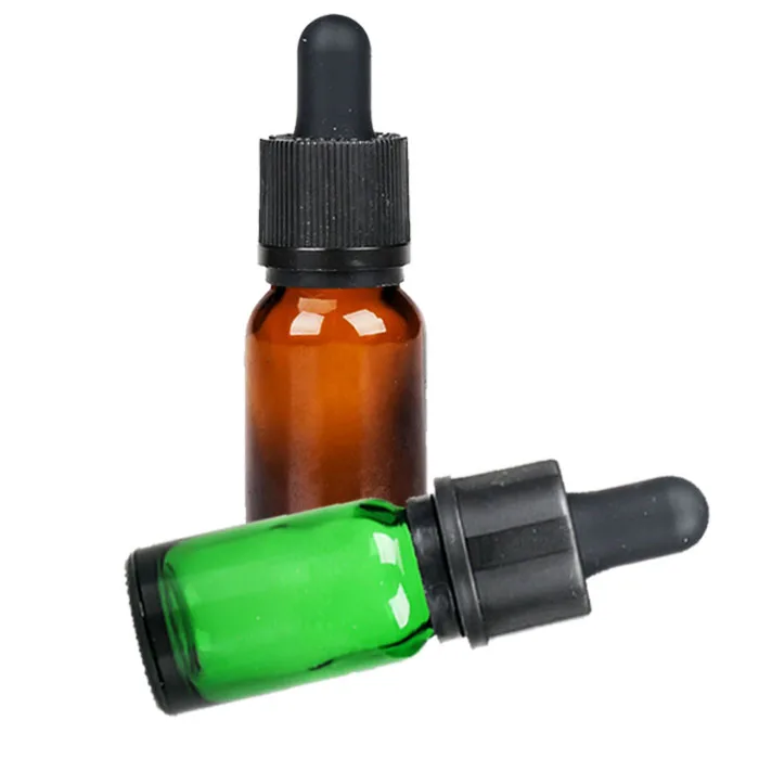 5ml 30ml amber cobalt blue green glass bottle with pipette beard dropper boston cosmetic serum bottle child resistant packaging