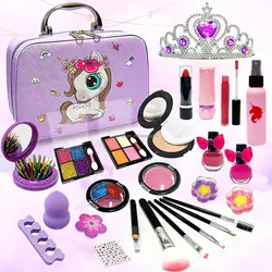 Kids play washable real makeup set toys private labels girls make-up kit