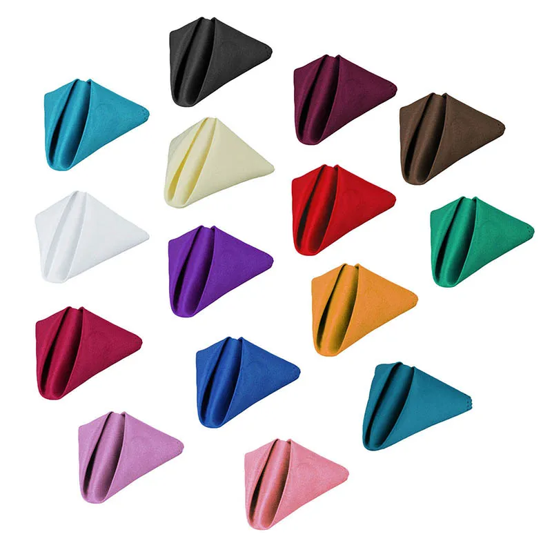 
Vlovelife 1pcs 30*30cm Cloth Napkin Table Cloths Solid Washable Dinner Napkins for Weddings Holiday Party Favors 