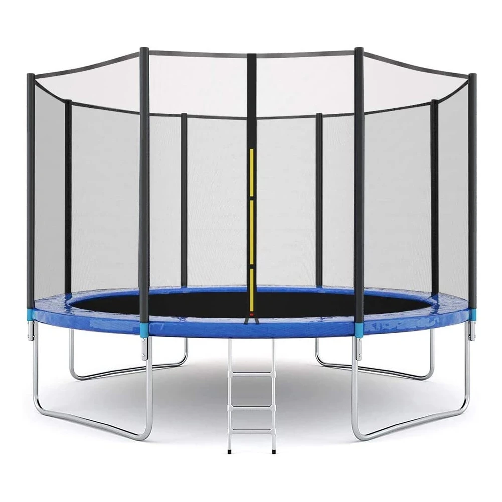 Складной шестигранный открытый 10ft 12ft дети большой батут со страховочной сеткой комбо покровный материал для лестница