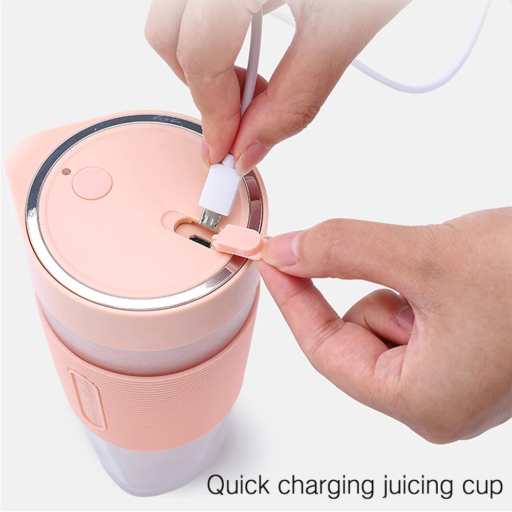wholesale home appliance 400ml portable rechargeable juicer mixer fruit cup 2021/juicer shenzhen/portable blender juicer