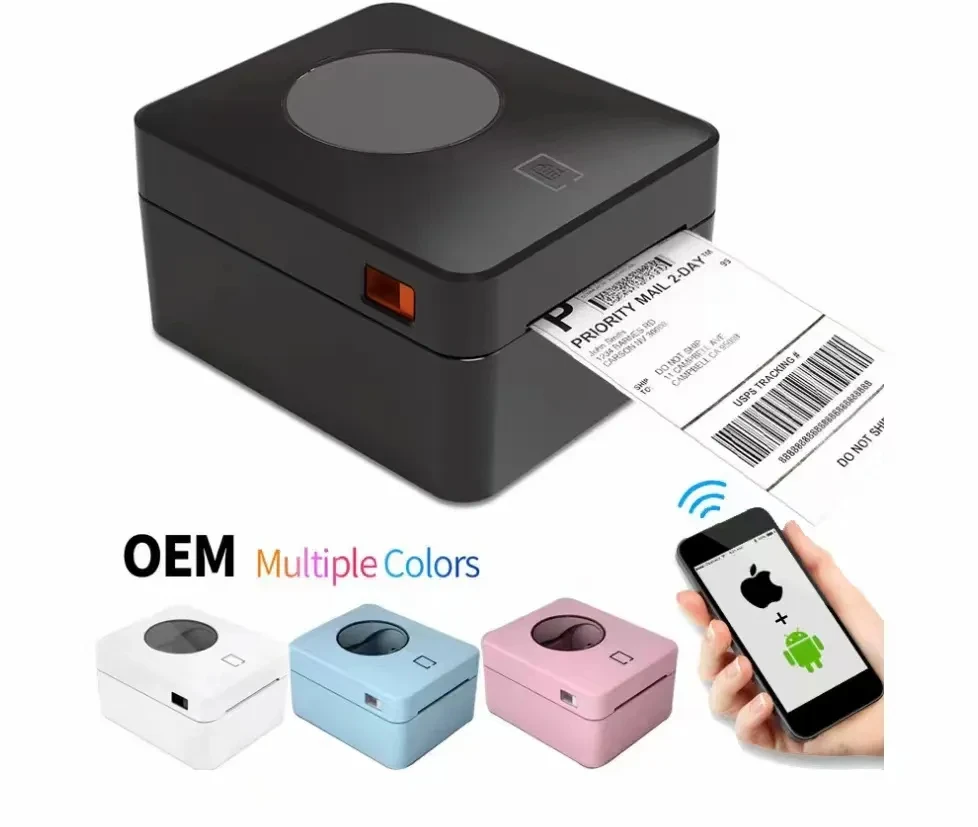 Customized 4 Inch Thermal Barcode Label Sticker Printer Label Printing Machine For Shipment Supermarkets Food