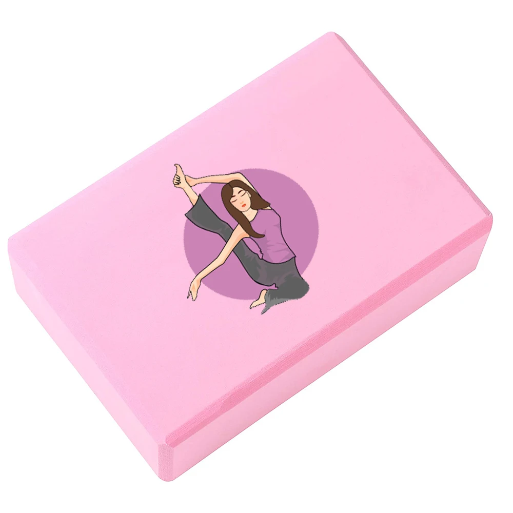 ECO printed 420g POE foam high density foam yoga blocks manufacturer