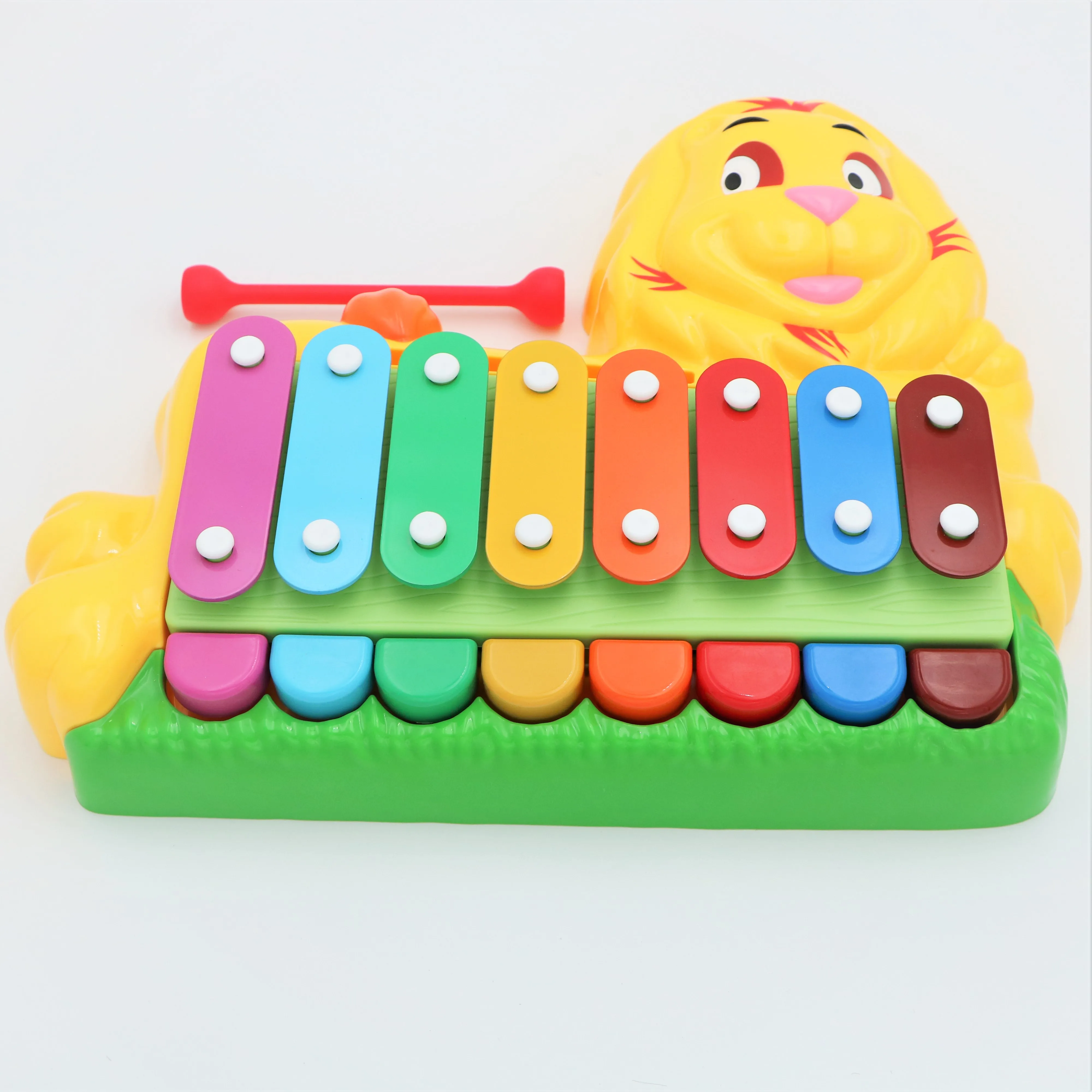 Ксилофон для детей ранняя Музыка восприятие Обучение игрушки животные Обучающие игрушки Лидер продаж пластиковый Лев Новинка