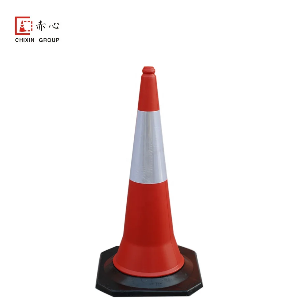 100cm PE Traffic Cone Plastic Traffic Cone Road Safety Cone With Reflective Tape