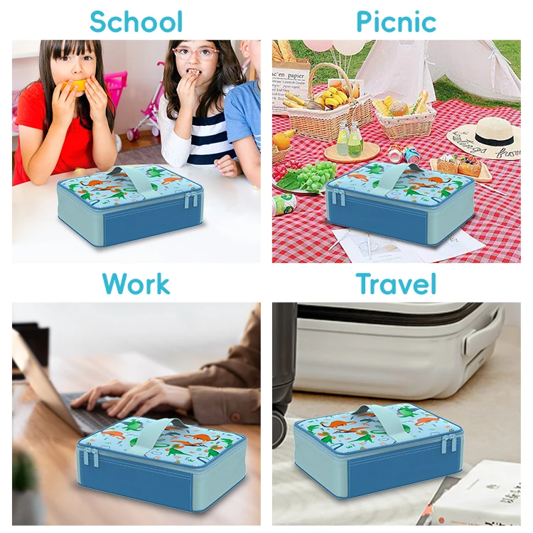Children Cartoon Custom Lunch Cooler Bag Picnic Cooler Box Bags Lunch Bags For School Kids