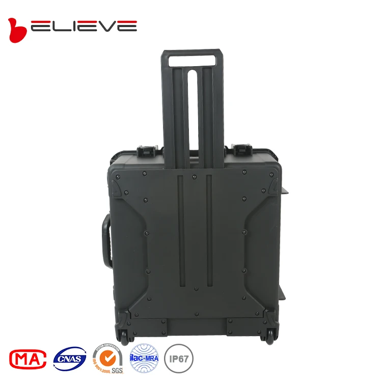 plastic equipment case Tool Box with Foam Carrying case with wheel Tool Case