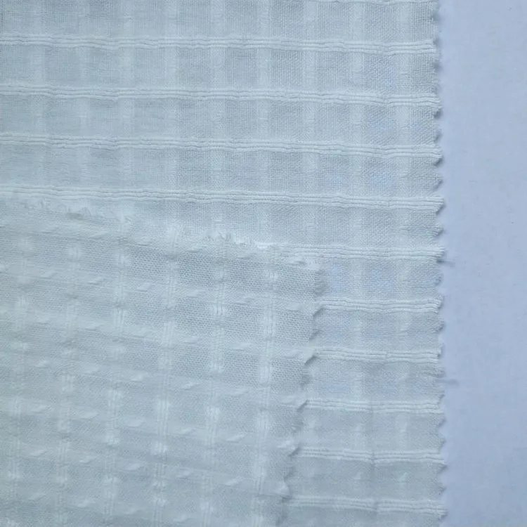 Breathable and wicking dyed gauze 100%cotton jacquard fabric