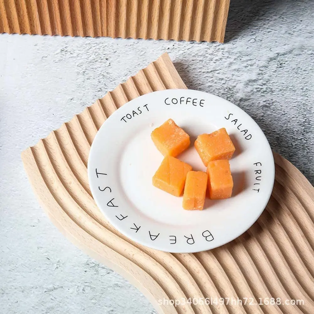 Water ripples household breadboard solid beech wood aromatherapy storage tray afternoon tea tray dinner plate wholesale