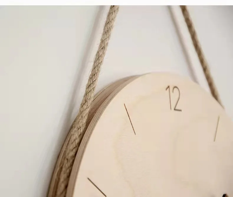 Creative wall clock wooden Nordic Japanese hot creative clocks home living room clock decoration