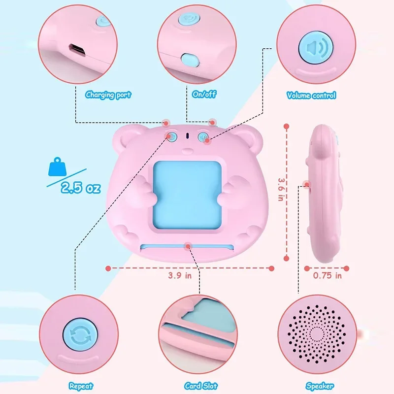 Hot Sale Children Early Education Machine Baby Audible Flash Cards English Talking Flash Cards Learning Toys