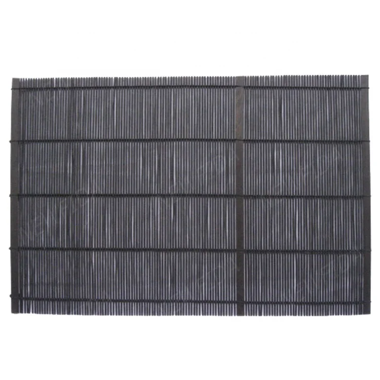 Eco-friendly 30 x 45 cm Black Restaurant Table Placemat Bamboo Mat