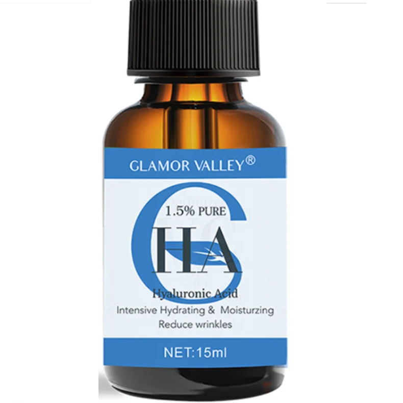 Оптовая продажа, сыворотка для ухода за кожей лица, 1.5% чистая Сыворотка с гиалуроновой кислотой, интенсивное увлажнение и увлажнение, против морщин и старения