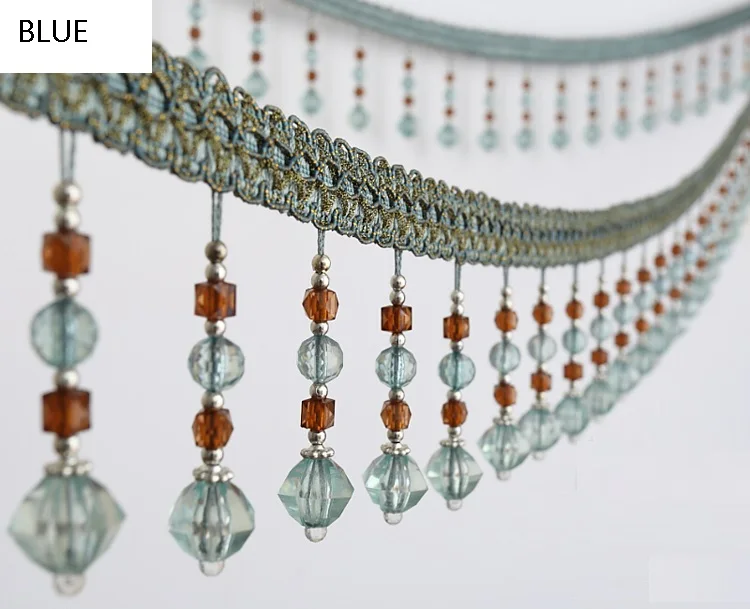  Высокое качество занавес с бахромой кисточками отделка декоративные украшением в виде кристаллов бисера обрезки