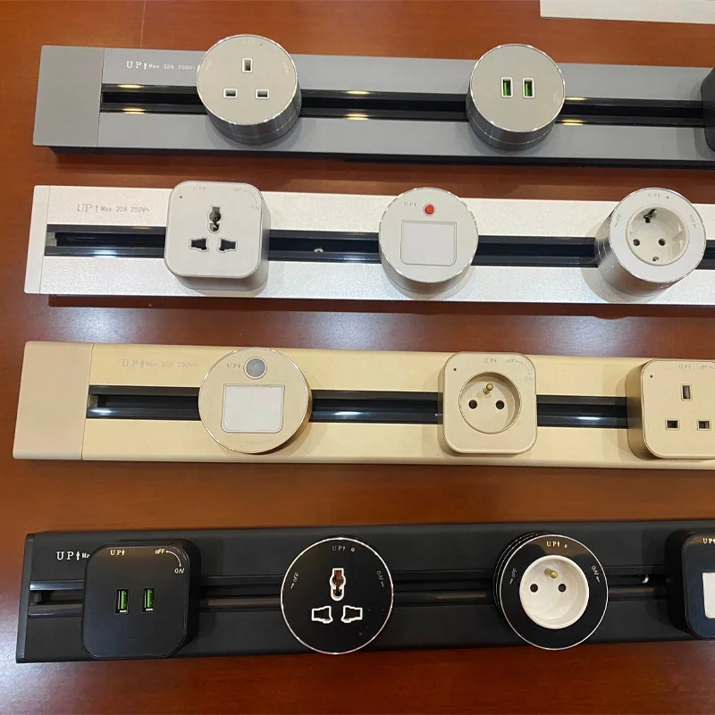 modern universal system wifi power surface wall aluminum alloy hidden kitchen us adapter electrical standard track socket