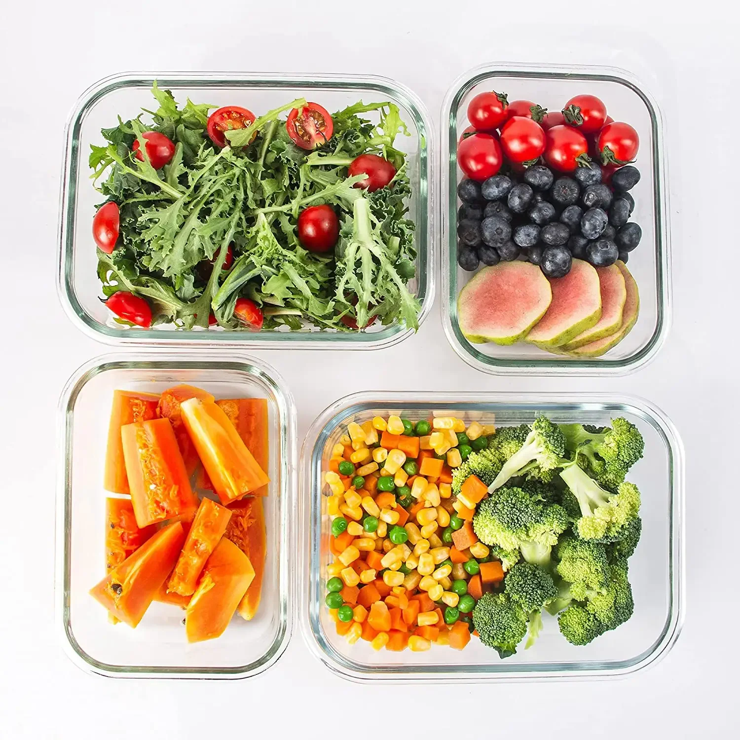 Glass Food Storage Glass Meal Prep Containers Baking Containers Set with Locking Lids