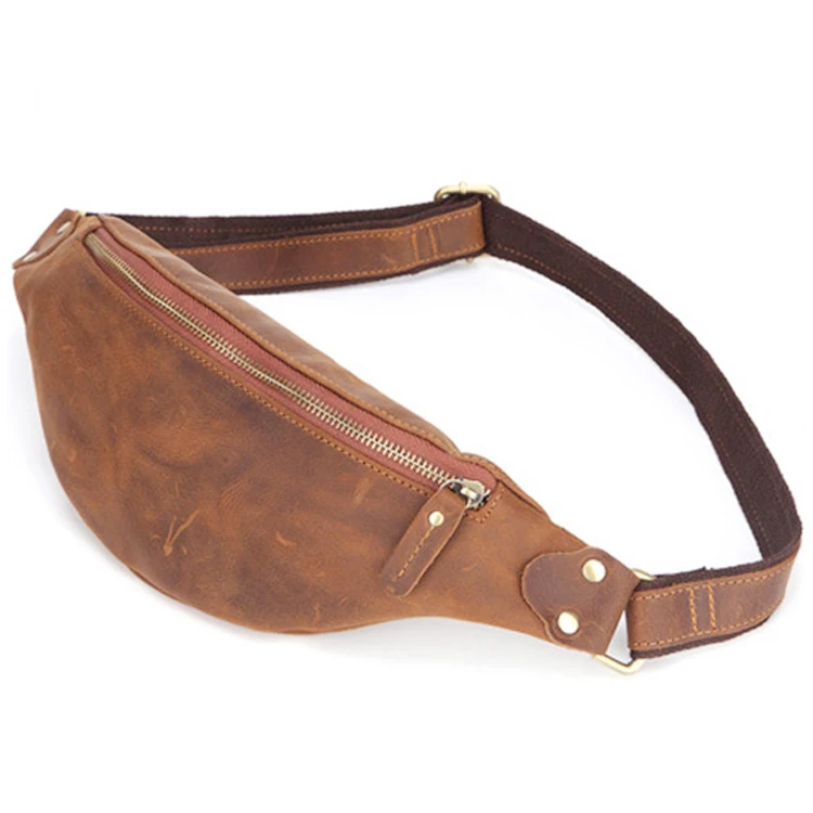 
Genuine Leather Fanny Bag Waist Pack Multifunction Hip Bum Bag Travel Pouch For Men 
