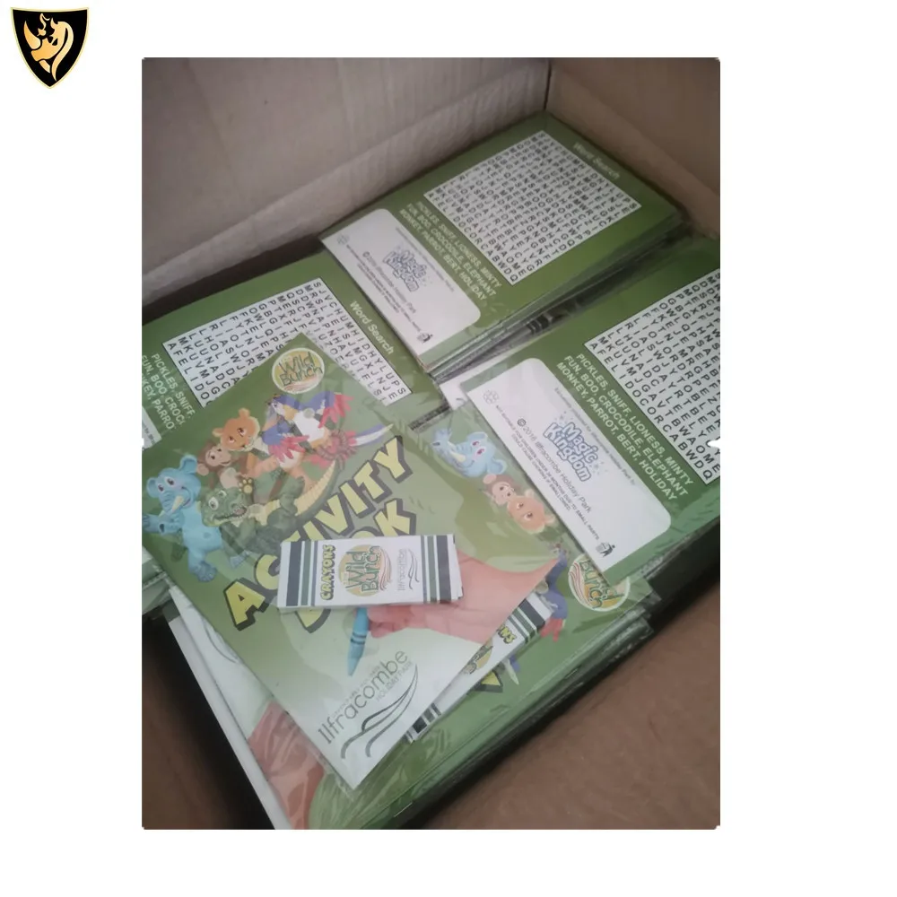 The cheapest stock Customized activity book with wax crayon sets