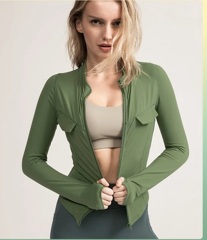 Одежда для фитнеса с длинным рукавом одежда бега и йоги Женская