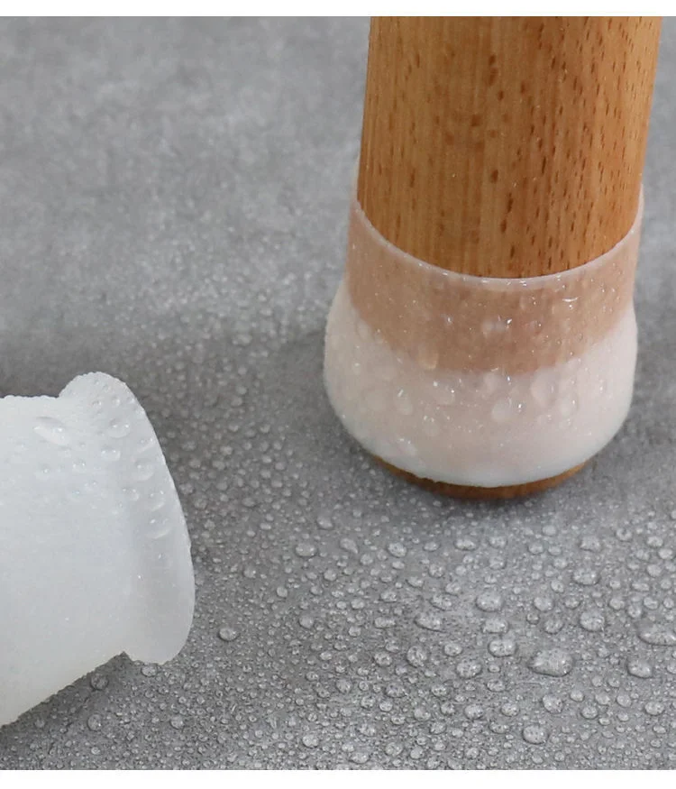 Factory Direct Supplier Noise Cancelling 2 inch Felt Bottom Soft Silicone Table Chair Leg Cover to Protect Floors