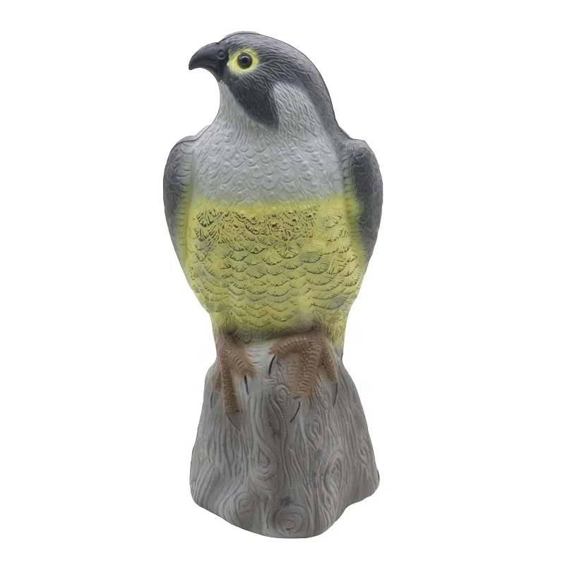 Hard Plastic Bird Scarecrow Scary Fake Eagle Sitting Hawk decoy