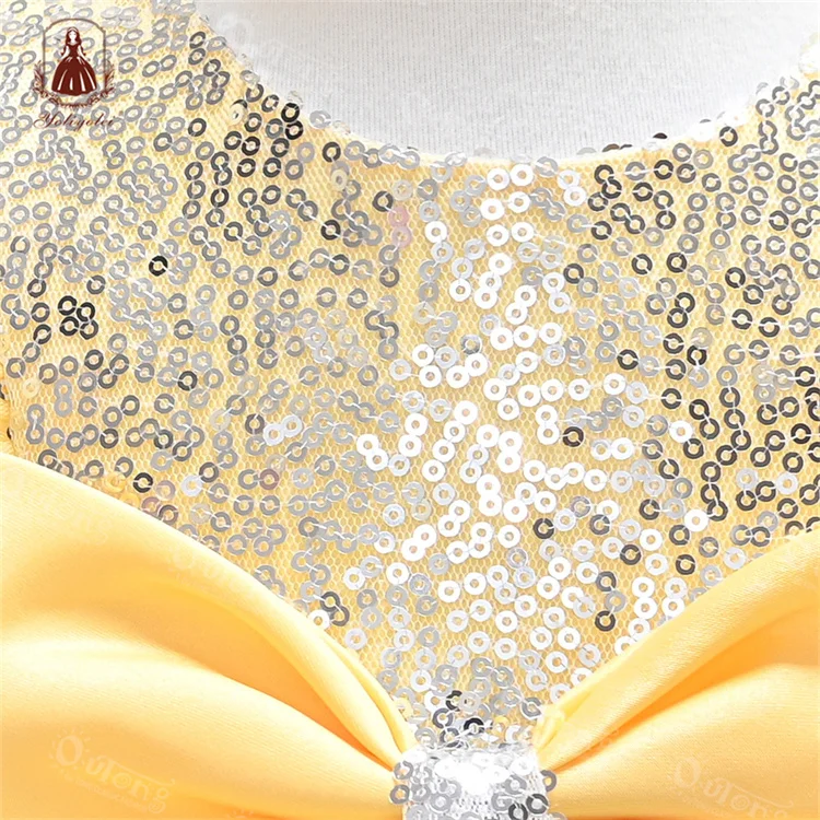 Outong Boutique Golden Supplier, Piano Performance Party Wholesale Tutu Baby Birthday Princess Dress/