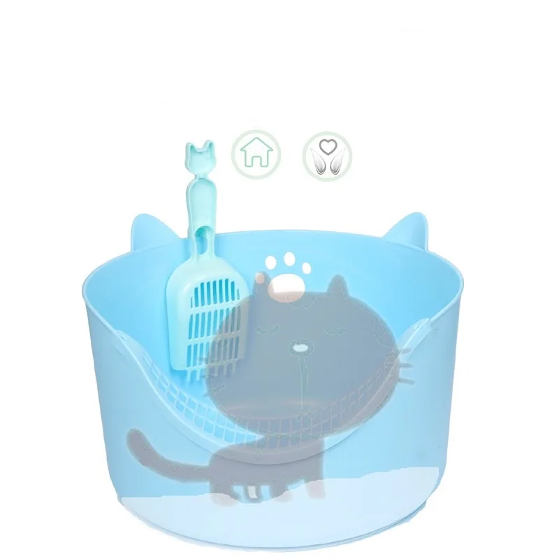 Cat Toilet Box Cat Litter Box With Litter Scoop Cat Clean up Products Plastic Large Space